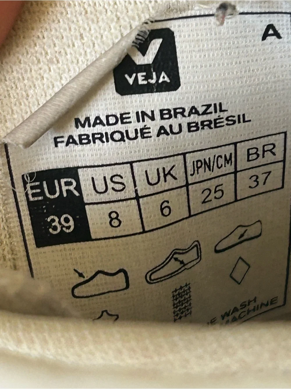 Veja Men’s White Leather Sneakers with Red Side V